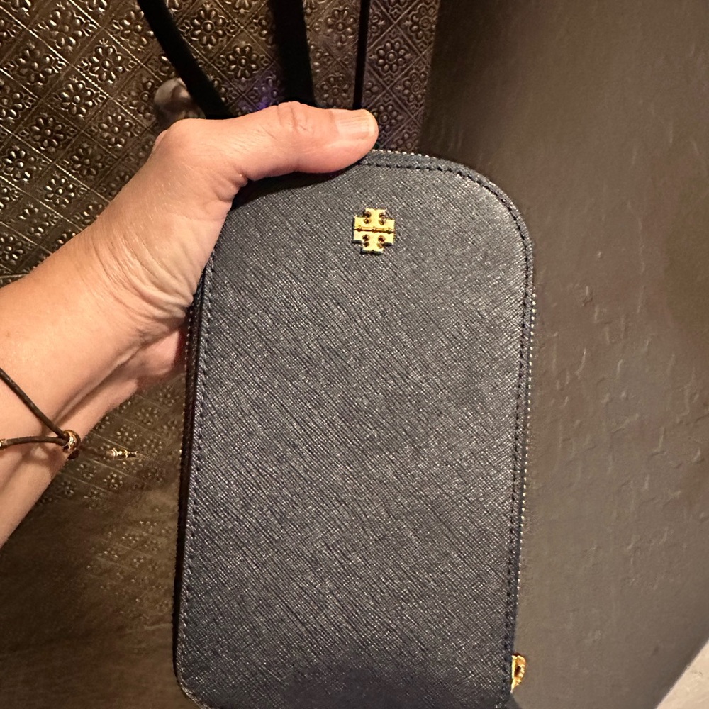 Tory Navy Blue Phone Wristlet